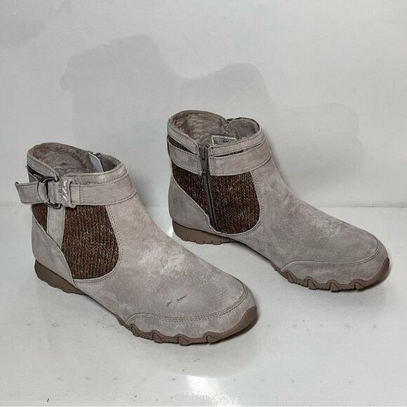 Skechers Bikers High Grade Lite Suede & Sweater Knit Ankle Boot - Picture 2 of 8